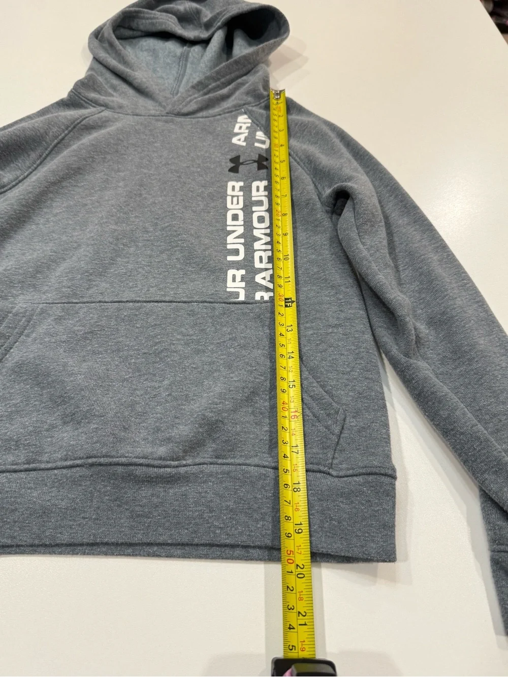 Under Armour Boys ColdGear Gray Fleece Pullover Hoodie